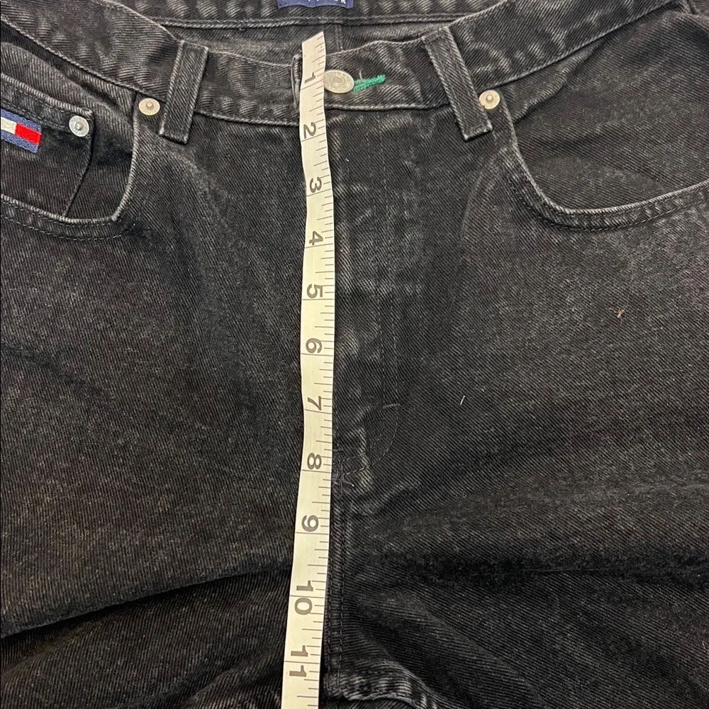 90’s TOMMY HILFIGER BLACK STRAIGHT LEG HIGH WAIST JEANS
